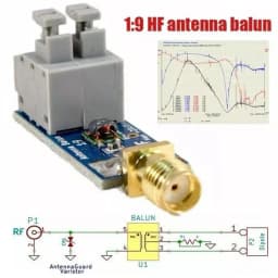 Balun 1:9 Long Wire High Frequency Antenna RTL-SDR Amp Lifier Radio Dipole SMA Female Module For High Frequency Antenna Balun