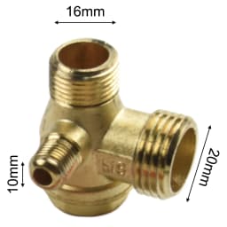 200mm Exhaust Tube With 3-Port Zinc Alloy Check Valve For Air Compressor Parts Pipe Line Hose Pneumatic Tube For Compressor