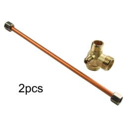 200mm Exhaust Tube With 3-Port Zinc Alloy Check Valve For Air Compressor Parts Pipe Line Hose Pneumatic Tube For Compressor