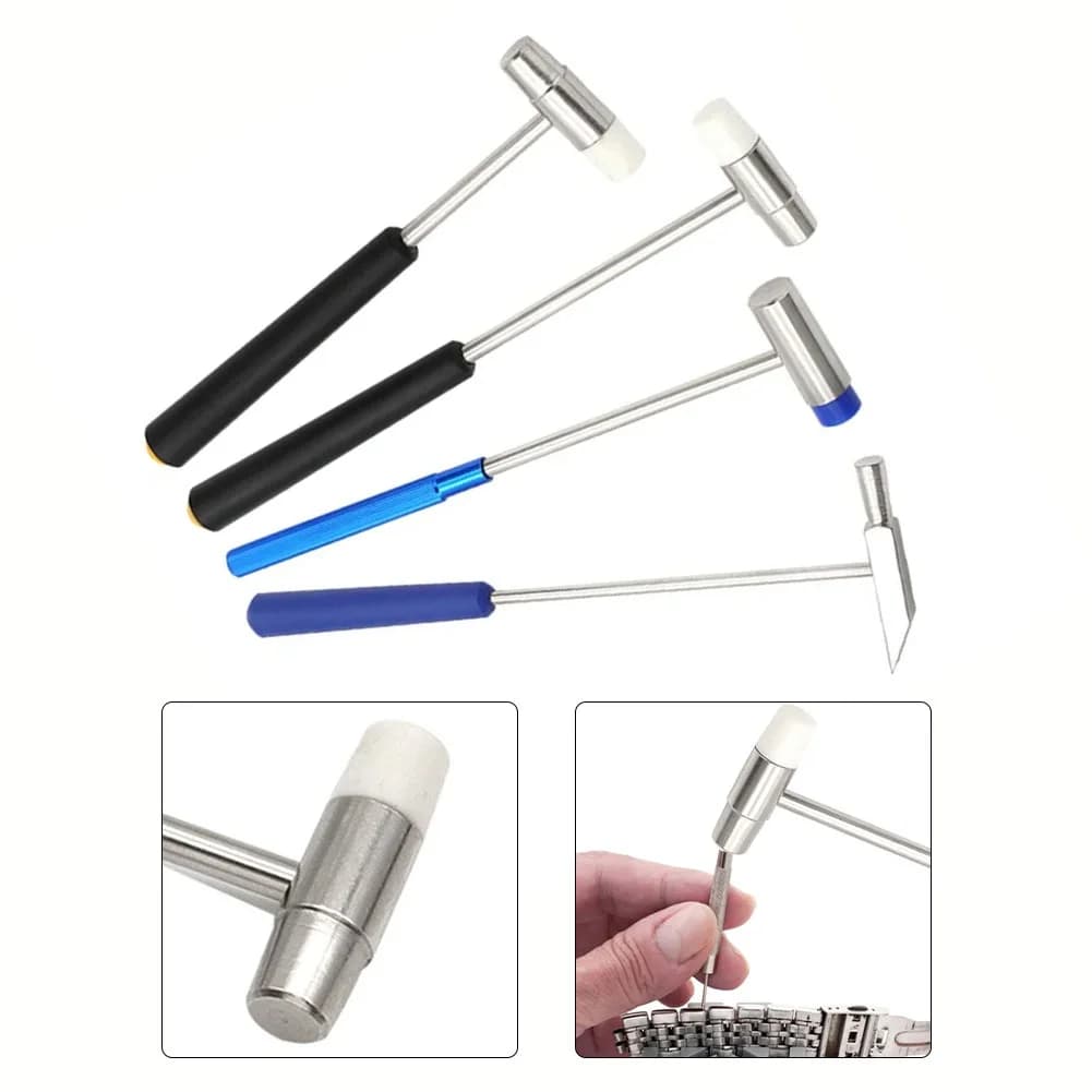 1pc Mini Hammer Repair Tool Metal Hammer Double Head Portable Hammer For DIY Jewelry Watch Repair Hand Tools