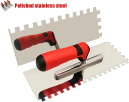 1pcs Tile Tools Stainless Steel Square Notched Trowel Masonry Hand Kit for Wall Floor Tiling Installation