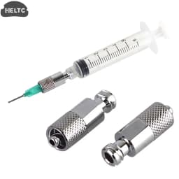 1pcs Pneumatic Stainless Steel Luer Lock Extension Adaptor Metal Threaded Syringe Connectors Male To Female Luer Lock Fitting