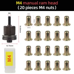 21pcs Hand Rivet Nut Head Set Rivet nut tool Manual Riveter Rivnut Tool Accessory for Nuts M3 M4 M5 M6 M8 M10 M12 Simple install