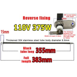 110V/120V 300W-400W Stainless Steel Electric Oven Heating Element Heating Tube Replacement Repair Parts