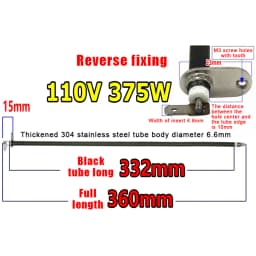 110V/120V 300W-400W Stainless Steel Electric Oven Heating Element Heating Tube Replacement Repair Parts