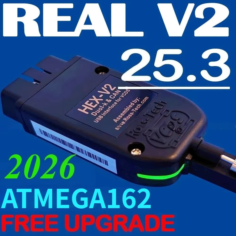 Newest 2026 VAGCOM V25.3 OBD Scanners HEX V2 Interface FOR VW AUDI Skoda Seat VAG Multilingual Auto com VCDS Diagnostic Tools