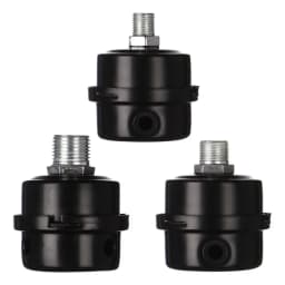1pcs Plastic Air Compressor Muffler 12.5mm/ 16mm/ 20mm Oil-free Air Compressor Accessories Noise Filter Muffler Black