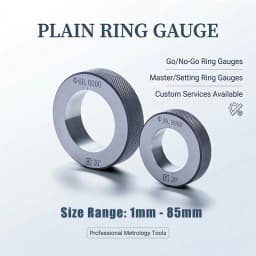 Plain Ring Gauge 1-85mm High Precision GCr15 Steel Smooth Bore Calibration Gage for Inner Diameter Measurement Customizable