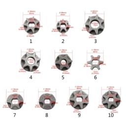 M10 M14 M16 Sprocket Chain Saw Gear for Grinder Replacement Gear Chainsaw 7/6/3 Tooth Electric Bracket Power Tool M4YD