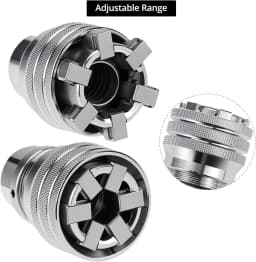 Adjustable Universal Socket Wrench, 10-19mm Adjustable Drive Socket Wrench Sleeve, 3/8" Drive Manual Socket Wrench