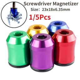 1/5Pcs Magnetic Screw Rings Magnetized Ring Screwdriver Bits Aluminum Alloy 6.35mm Shank Screw Bit Magnetic Magnetizer