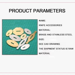 Knife Guard Bolster Pommel, Brass Stainless Steel DIY Knife Handle Fittings, Hand Guard Blanks, Fixed Blade Knife Making Parts