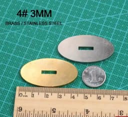 Knife Guard Bolster Pommel, Brass Stainless Steel DIY Knife Handle Fittings, Hand Guard Blanks, Fixed Blade Knife Making Parts
