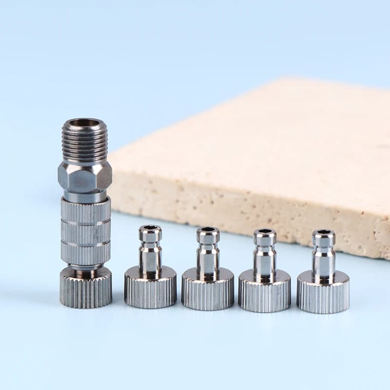5pcs Airbrush Quick Disconnect Coupler Quick Release Fitting Adapter With 5 Male Fitting 1/8 INCH Fitting Hose Air Brush Parts