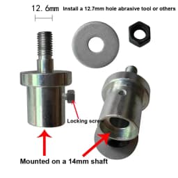 Motor Shaft Adapter 14MM to 12.6mm Flat Mill Coupling Waterproof Shaft Head for Gemstone Machine