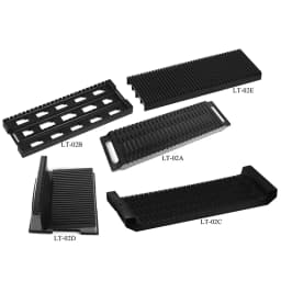 Pcb Rack Storage Anti-static Black Plastic Antistatic L-shape Tray Stackable Holder Electronic Components Storage Stand