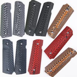 1Pair Tactics Full Size G10 Material Peacock Textured 1911 Grips Patches DIY Making Replace Accessories Scales Decor Slabs