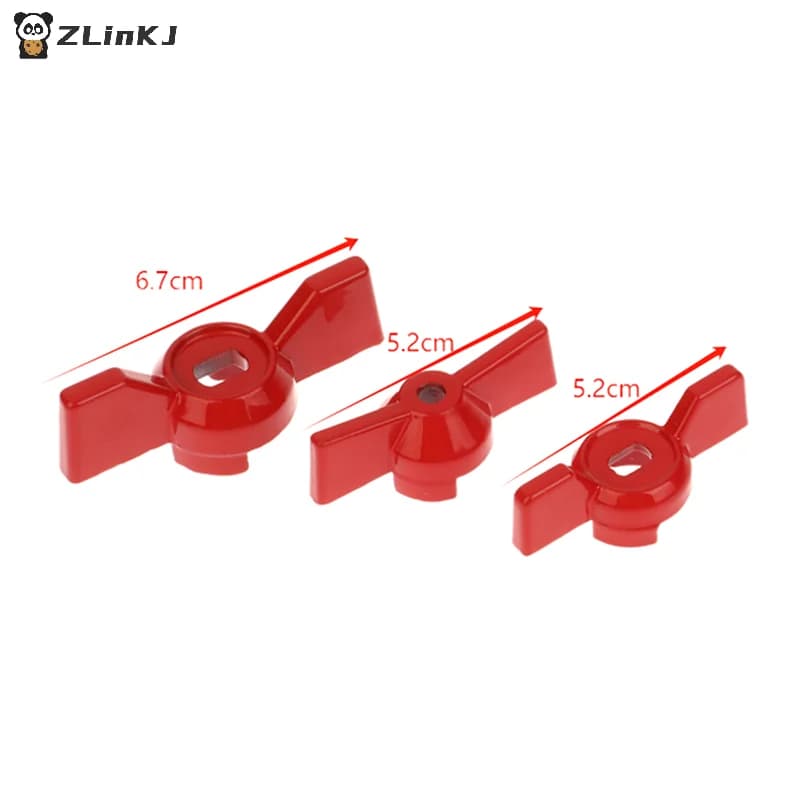 2Pcs Aluminum Handle Valve Handle Ball Valve Handle Wrench Red Butterfly Handle Accessories