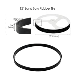 8-14Inch WoodWorking Band Saw Rubber Band Band Saw Scroll Wheel Rubber Ring Rubber Tire Band Woodworking Spare Parts