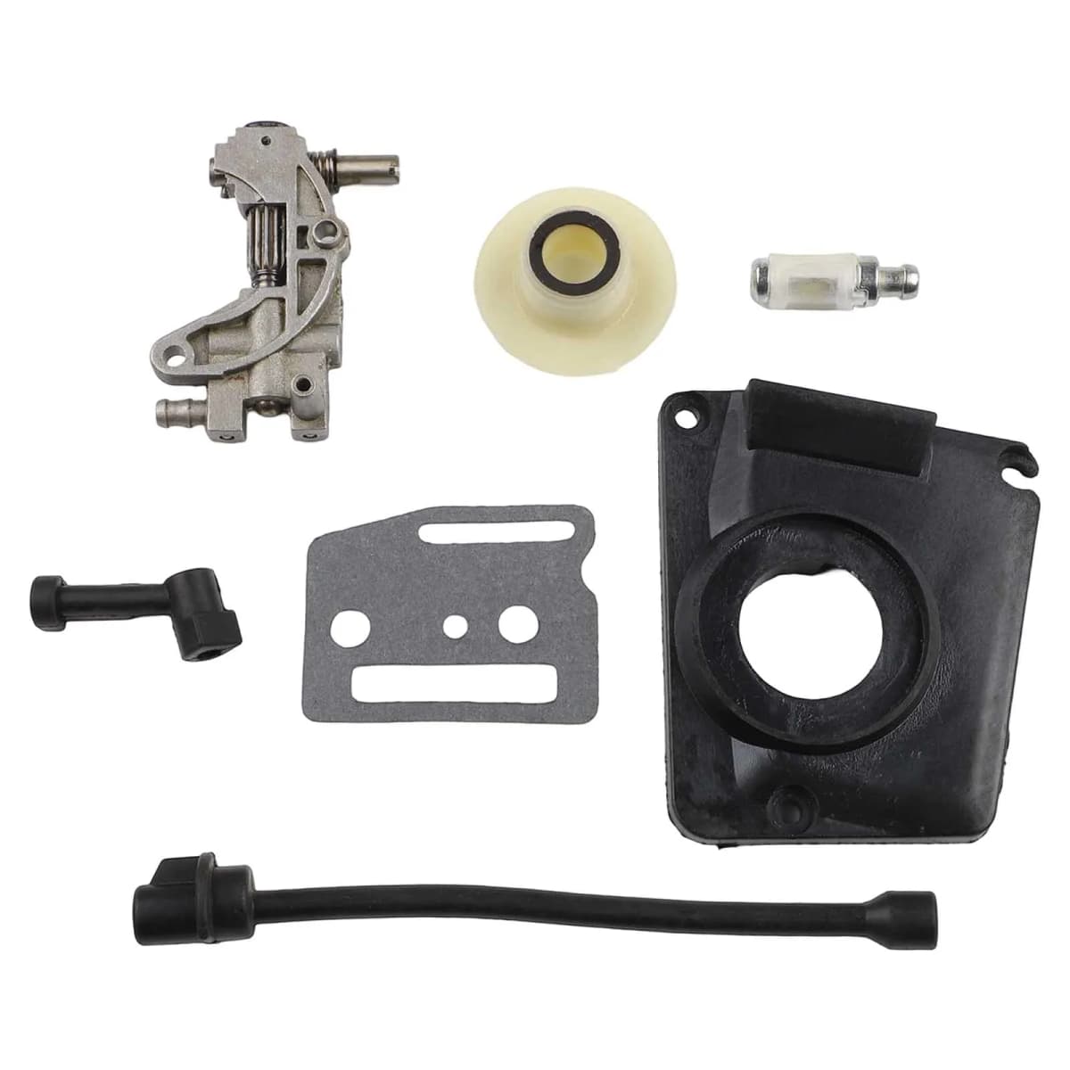 Oil Drive Pump Kit For CHINESE CHAINSAW 4500 5800 45CC 52CC 58CC Pump Cover Worm Gear Oil Pump Cover Oil Filter Oil Pipe