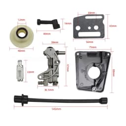Oil Drive Pump Kit For CHINESE CHAINSAW 4500 5800 45CC 52CC 58CC Pump Cover Worm Gear Oil Pump Cover Oil Filter Oil Pipe