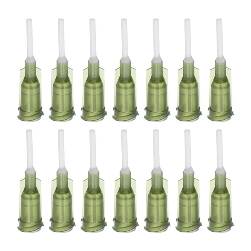 50pcs Dispensing Needles Syringe Needles 14G 15G 18G 20G 21G 22G 25G 1/2" PTFE Flexible Needle Gauge Tips Glue Dispensing