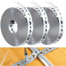 1 roll of galvanized steel tape, pre-punched multi-slot metal tape for pipe support and sheet metal work
