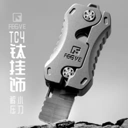 EDC Titanium Alloy Beads A Kinife Pendant Paracord Outdoor Decorations Necklace Bracelet Camping Gear EDC Tools