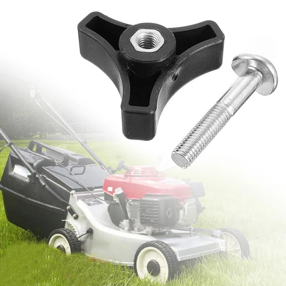 1 Set Triangle Handle Bar Wheel Knob And Bolt Fasteners Replacement For Honda And Many Other Lawn Machine Lawn Mower Accessories