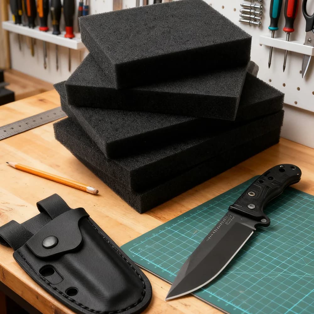 2PCS 320x320x2.5mm EVA Sponge Protector Pad High Density Foam for Kydex Sheath DIY Making Molding