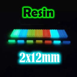 High-brightness Resin Luminous Rod 2*12mm Fingertip Gyroscope Accessory Knife Umbrella Rope Decoration long-lasting luminous