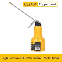 Deli Clear Oil Can High Pressure Oiler Grease Gun Extended Sprinkler Plastic Oil Pump Cans Mini Home Injector Can 180-500ml
