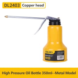 Deli Clear Oil Can High Pressure Oiler Grease Gun Extended Sprinkler Plastic Oil Pump Cans Mini Home Injector Can 180-500ml