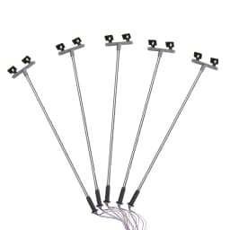 5 Pack Model Railway Yard Lights Twin LED Lamps OO 00 Guage Flood Light 1:76 Model Railroads 5*Twin LED Yard Lights