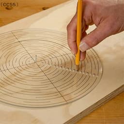 〔CC55〕20CM/7.87IN Round Center Clear Plastic Finder Lathe Work Compass Circle Gauge Processing Tools For Wood Turning Drawing