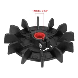 1Pcs 100x12/116x14/120x15/142x18mm Round Shape Bore White Black Plastic 12 Impeller Motor Cooling Fan Vane for Hydraulic Motor