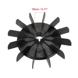 1Pcs 100x12/116x14/120x15/142x18mm Round Shape Bore White Black Plastic 12 Impeller Motor Cooling Fan Vane for Hydraulic Motor
