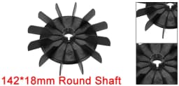 1Pcs 100x12/116x14/120x15/142x18mm Round Shape Bore White Black Plastic 12 Impeller Motor Cooling Fan Vane for Hydraulic Motor