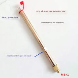 1PCS M6 M8 M10 Grease Nipple Tube Extension Nozzle Joint Extension Tube Fixed Grease Nipple