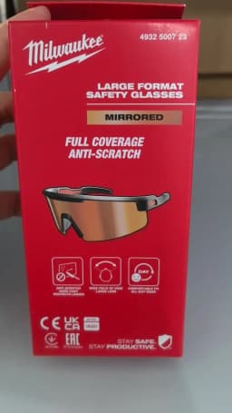 Milwaukee Outdoor Protective Goggles, Sports Goggles, Windproof and UV Resistant Goggles for Cycling and Fishing 4932500723