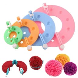8pcs Wool Ball Maker Knitted Tools Yarn Pompon Wool Plush Ball Set Fluff Ball Wool Ball Production Tools Pompoms DIY Woolen Tool