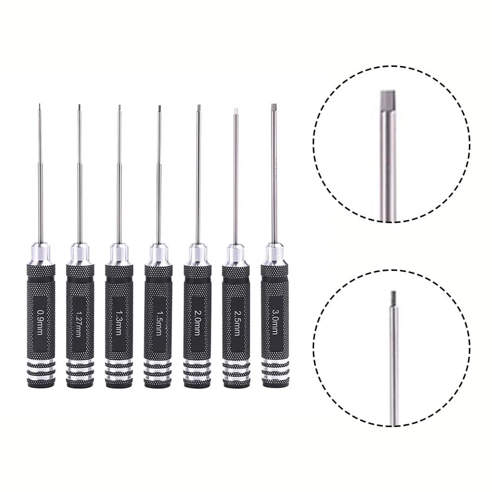 1pc HSS Hexagon Wrench Screwdrivers Tools 0.9-3.0mm For RC Model Screw Driver 0.9mm 1.27mm 1.3mm 1.5mm 2.0mm 2.5mm 3.0mm