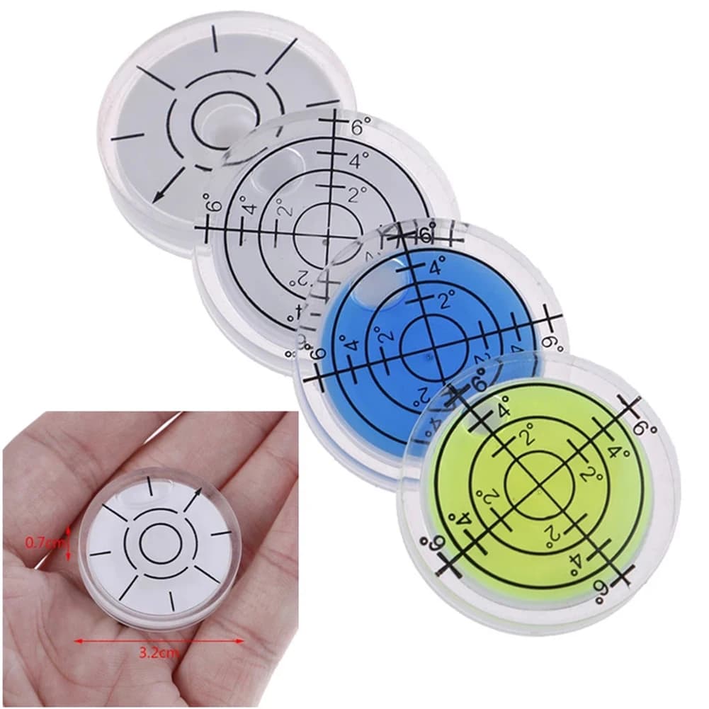 1/5Pcs 32mm Spirit-Bubble Degree Mark Mini Bubble Level 20°-30° Accuracy Round Measuring Meter Professional Measuring Tools