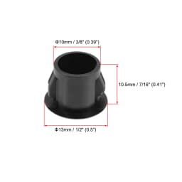 Uxcell 25/50Pcs 6mm 8mm 10mm 13mm 16mm 19mm 20mm 22mm Snap in Locking Hole Tube Flush Type Panel Plugs Hole Plug Black White