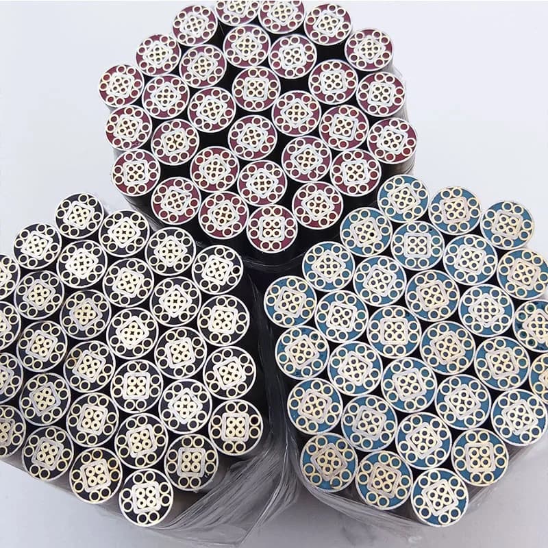 1piece New 8mm Mosaic Pin for Knife Handle Decorative Rivets Colored Resin Filling Mosaics Rivets Nail Steel Tube Length 60mm