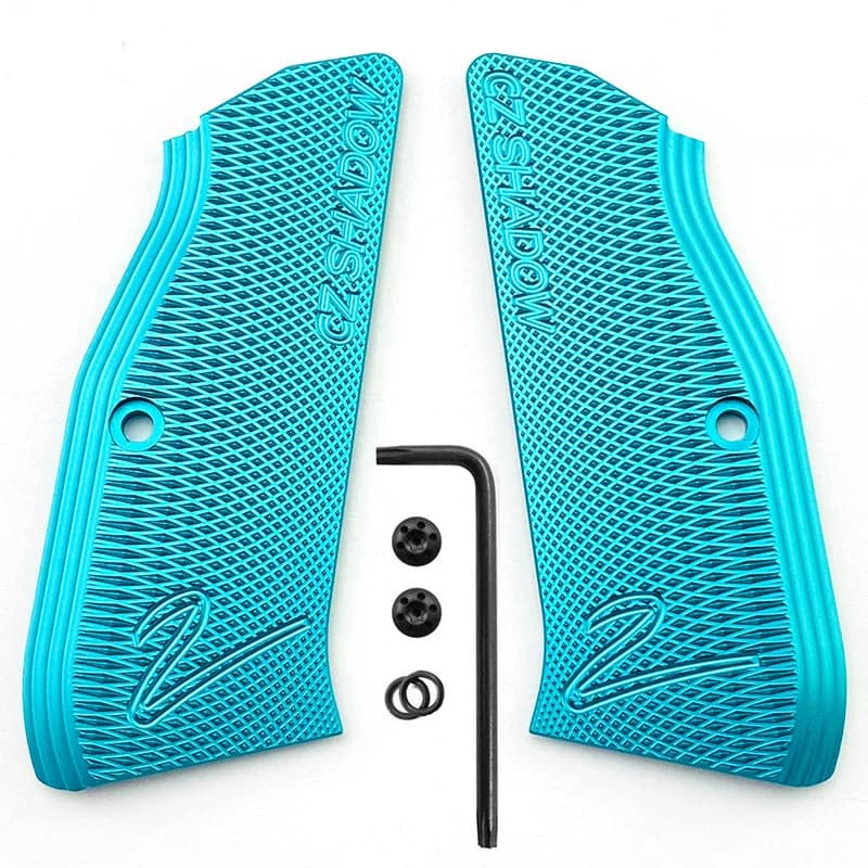 1pair Aluminium Alloy CZ Shadow Grips for CZ 75 Full Size CZ75 Grips, SP-01 Series, Shadow 2, 75B BD, Gun Grips with Screws