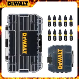 DEWALT TSTAK Black Small Medium Storage Box HSS PH2 25mm Batch Head Drill Bit Bracket Set Plastic Rugged Tool Accessories