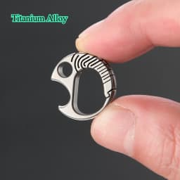 Pocket Titanium Alloy Mini Bottle Opener Portable Keychain Pendant EDC Small Tool Backpack Connection Buckle