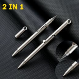 2 IN 1 Bolt Pen Portable Business Signature Pen Harpen-free Pencil Portable Travel Metal Neutral Ballpoint Pen Office Stationery