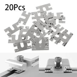 20Pcs Solar Panel Grounding Clip Washer Spacer 28x50mm Photovoltaic Conductive Sheet Puncture Gasket